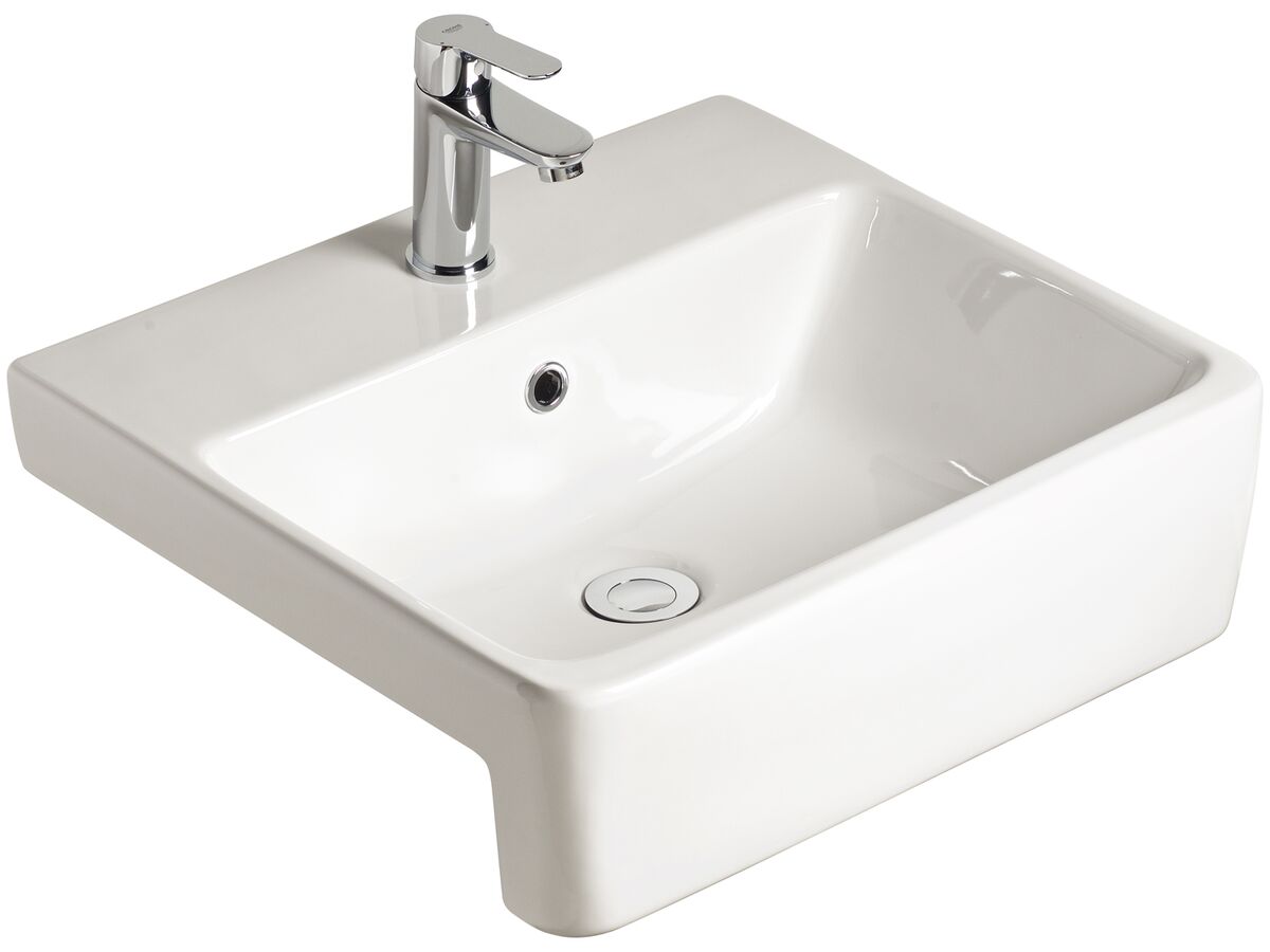 Reece American Standard Heron Semi-Recessed Basin With 1 Taphole White