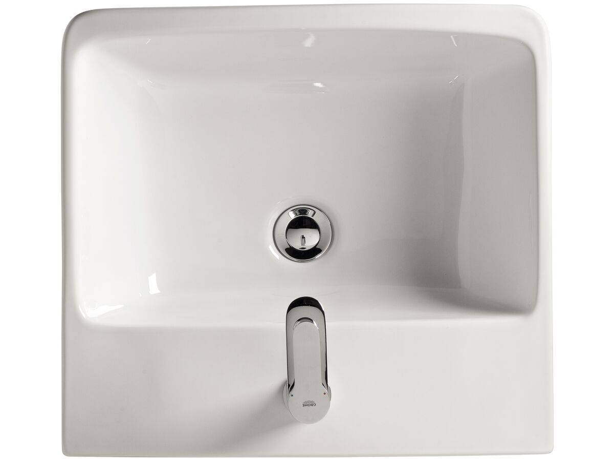 Reece American Standard Heron Semi-Recessed Basin With 1 Taphole White