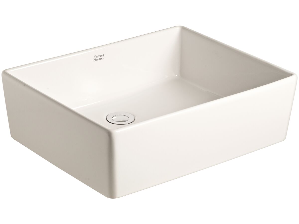 reece American Standard Heron Square Vessel Basin No Taphole White
