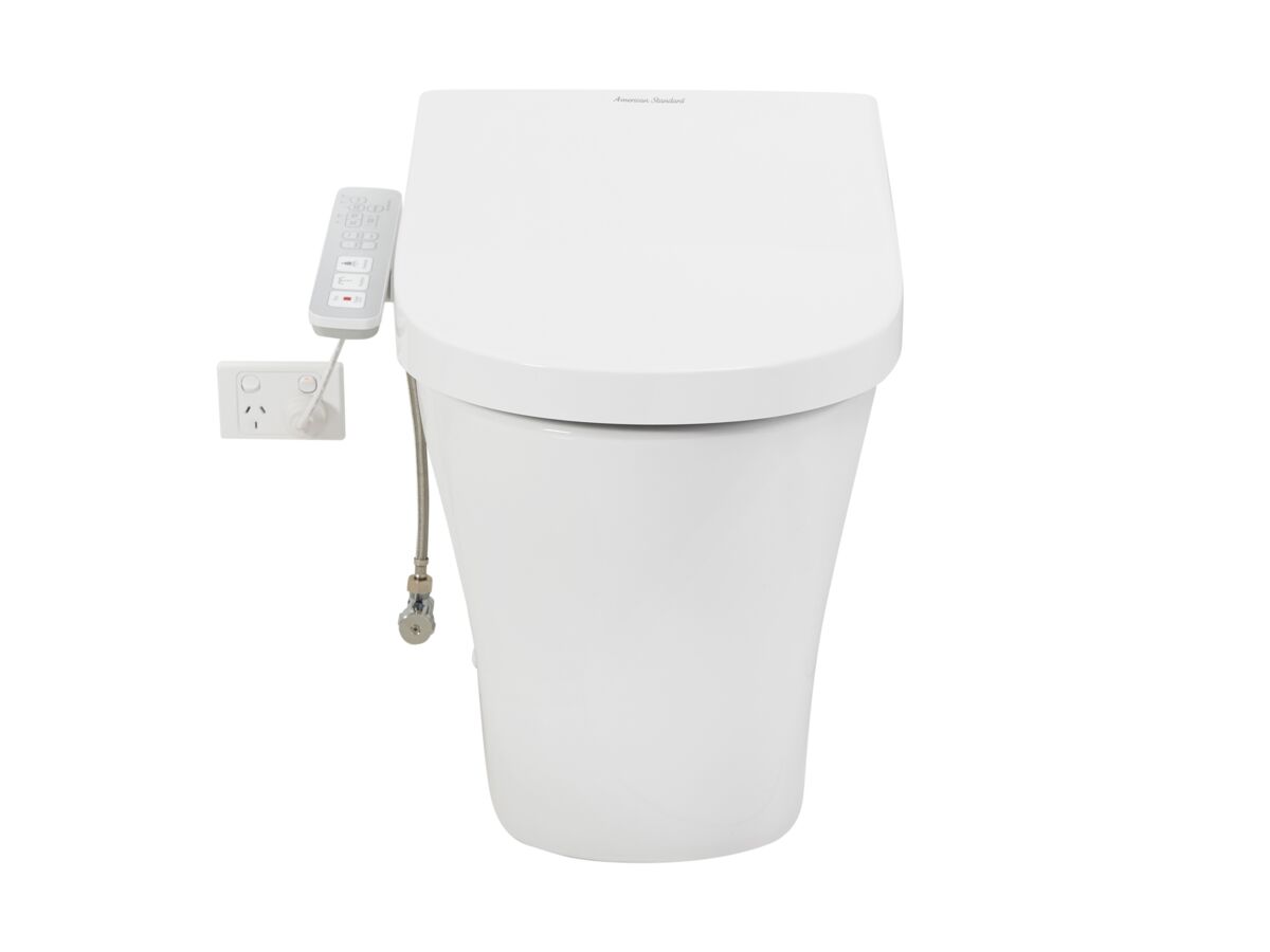 Reece American Standard Signature Hygiene Rim Back To Wall Pan With SpaLet E-Bidet Seat (4 Star)