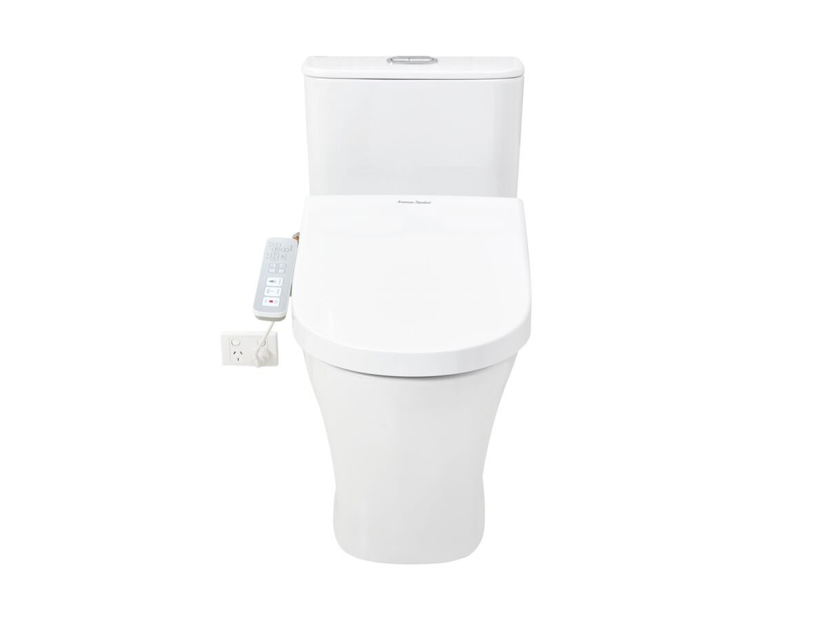 Reece American Standard Signature Hygiene Rim Close Coupled Back To Wall Bottom Inlet Toilet Suite With SpaLet E-Bidet Seat (4 Star)