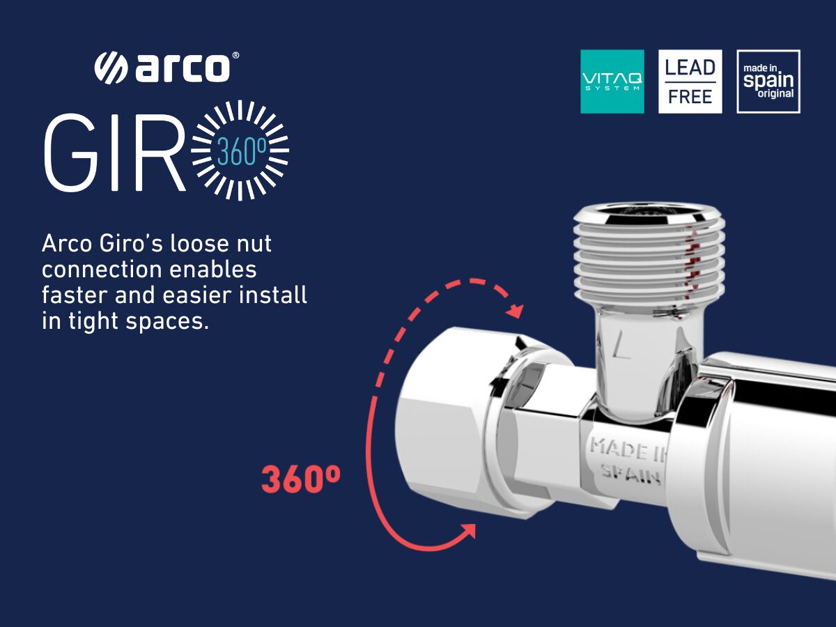 Reece Arco Giro Quick Turn Mini Stop 15mm X 15mm Chrome Lead Free