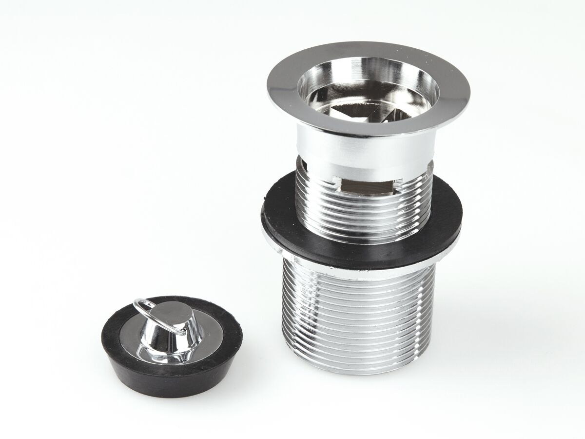 reece Base 32mm/40mm x 80mm Plug & Waste with Overflow Chrome