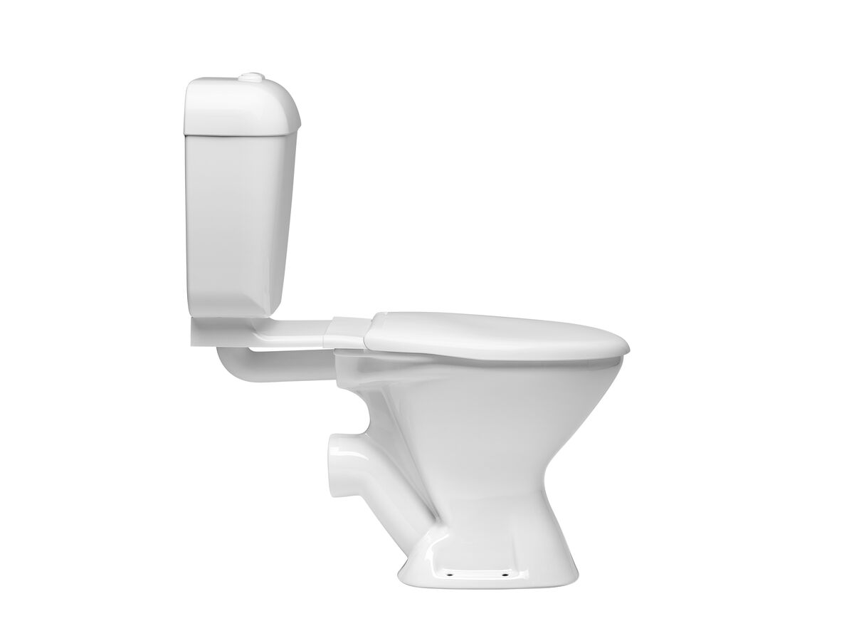 Reece Base Link Toilet Suite P Trap With Seat White (4 Star)