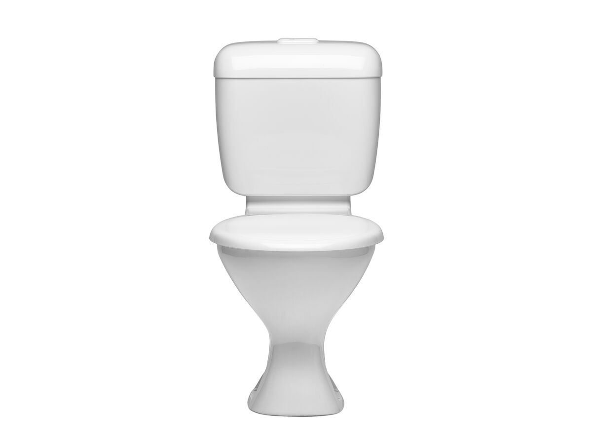 Reece Base Link Toilet Suite P Trap With Seat White (4 Star)