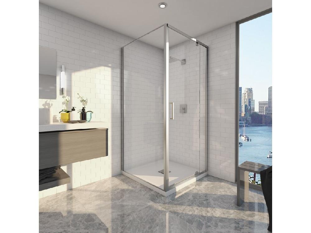 Reece Base MK2 Shower System With Centre Outlet 900mm X 900mm White & Chrome