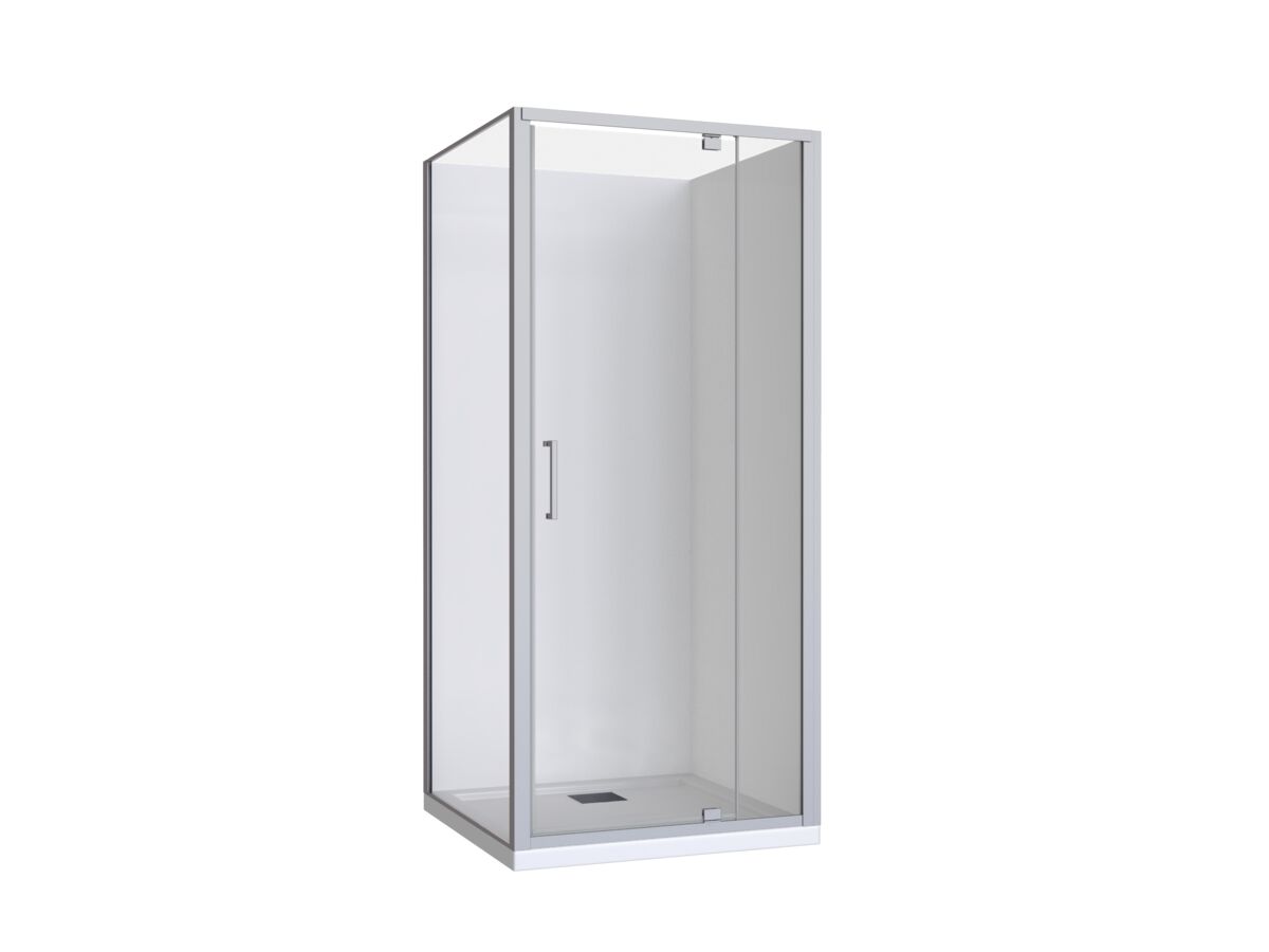 reece Base MK2 Shower System with Rear Outlet 900mm x 900mm White & Chrome