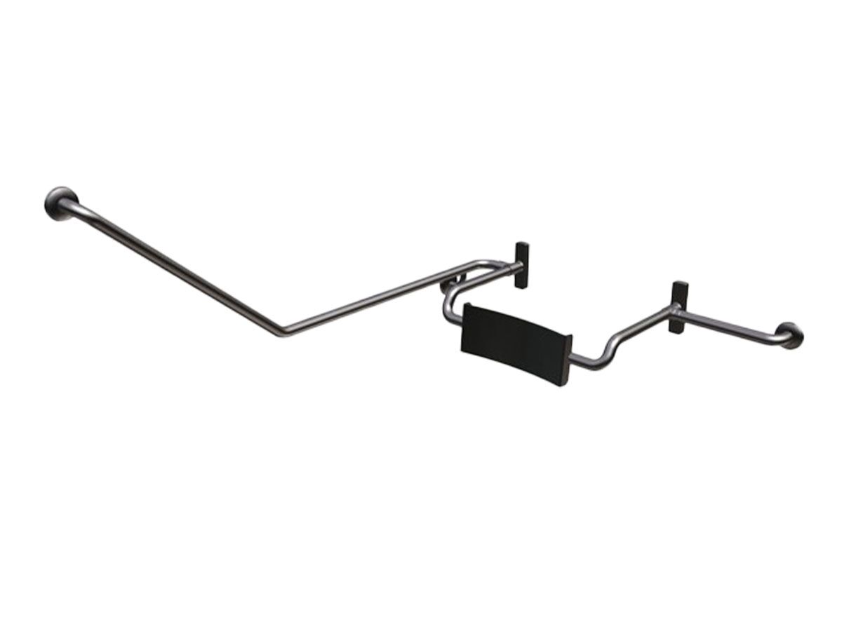 reece Britex Adjustable Stainless Steel Back Rest with Combination Right Hand Rail 40 Degree Angled