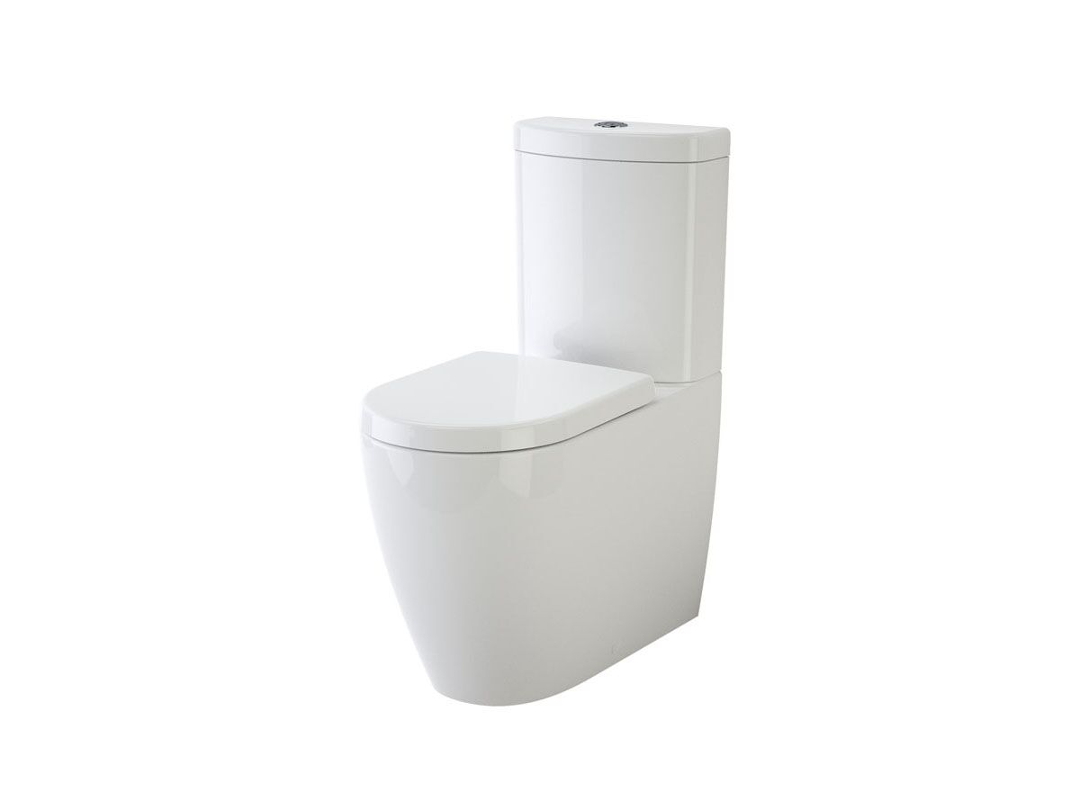 reece Caroma Forma Close Coupled Back to Wall Back Inlet Over Height Rimless Toilet Suite with Soft Close Quick Release Seat White (4 Star)