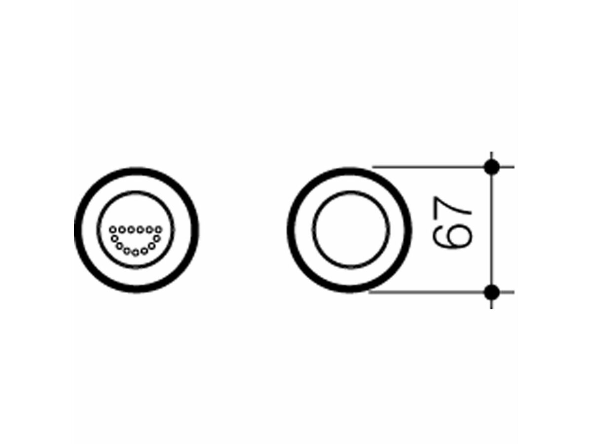 Reece Caroma Invisi II Care Rnd Dual Flush Button Chrome