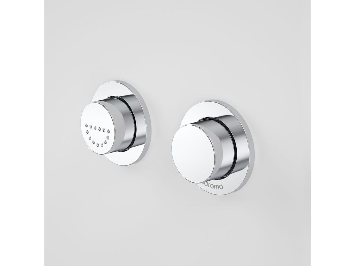 reece Caroma Invisi II Care Rnd Dual Flush Button Chrome
