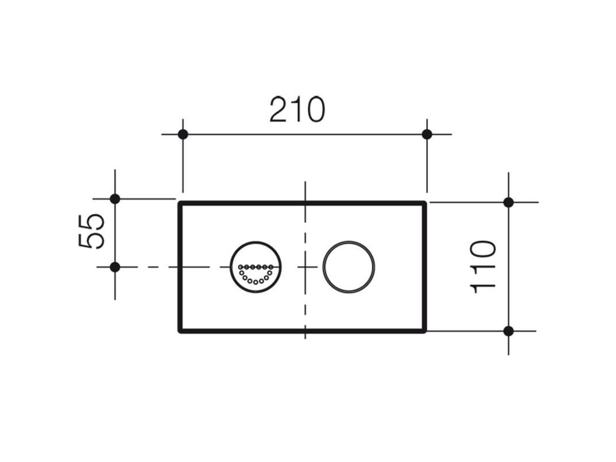 Reece Caroma Invisi II Care Round Dual Flush Button/Plate Satin Chrome