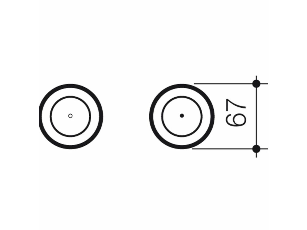 Reece Caroma Invisi II Dual Flush Round Custom Button Chrome