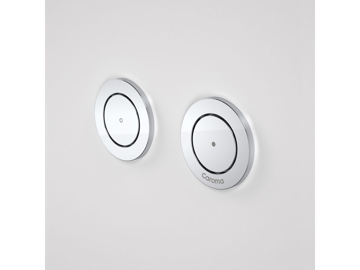 reece Caroma Invisi II Dual Flush Round Custom Button Chrome