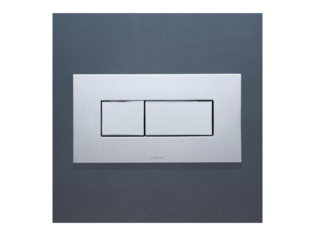 reece Caroma Invisi II Rectangular Metal Dual Flush Plate/Button Chrome