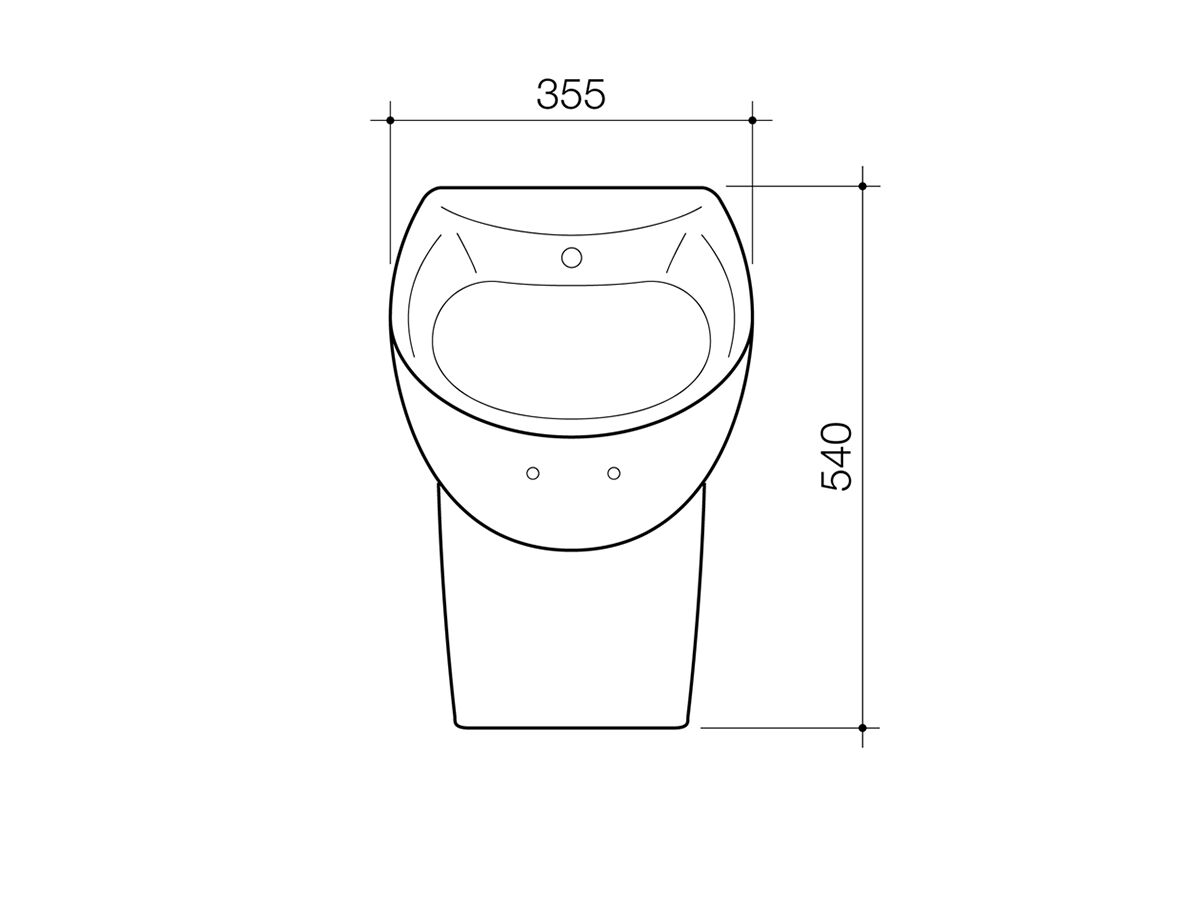 Reece Caroma Leda Wall Hung Urinal P Trap White (3 Star)