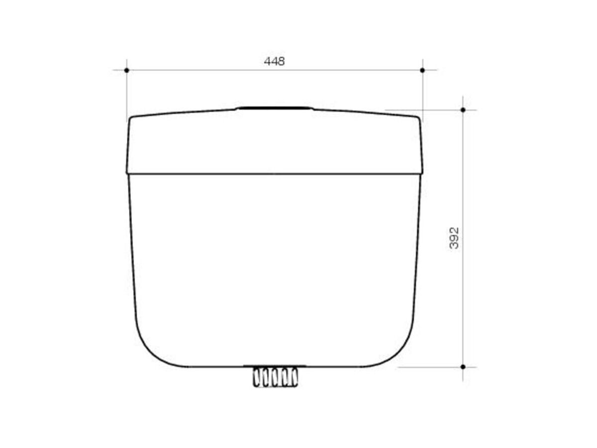 Reece Caroma Slimline Mid/Low Level Cistern White (3 Star)