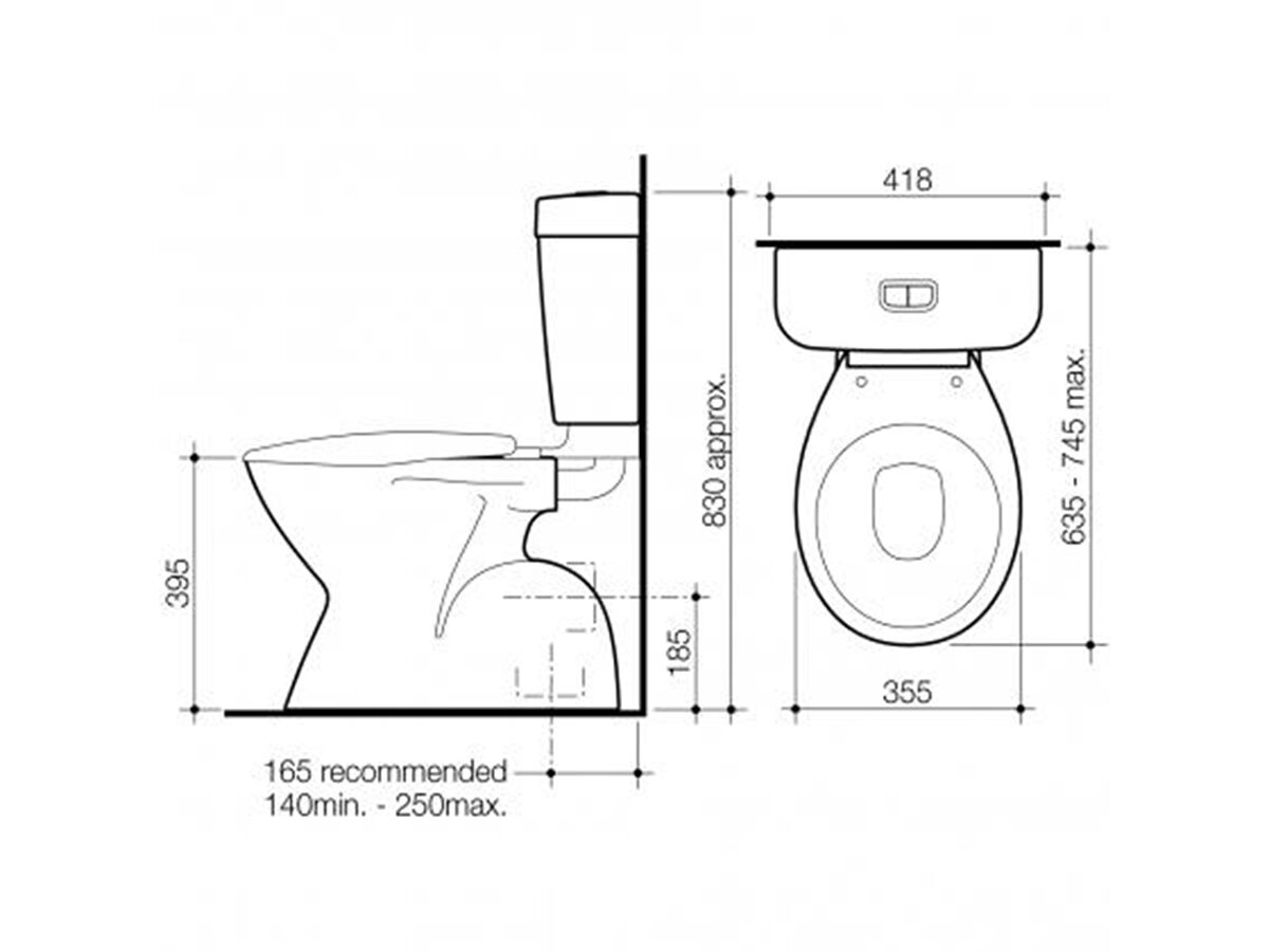 Reece Caroma Verona Aire Concorde Toilet Suite S Trap White (4 Star)