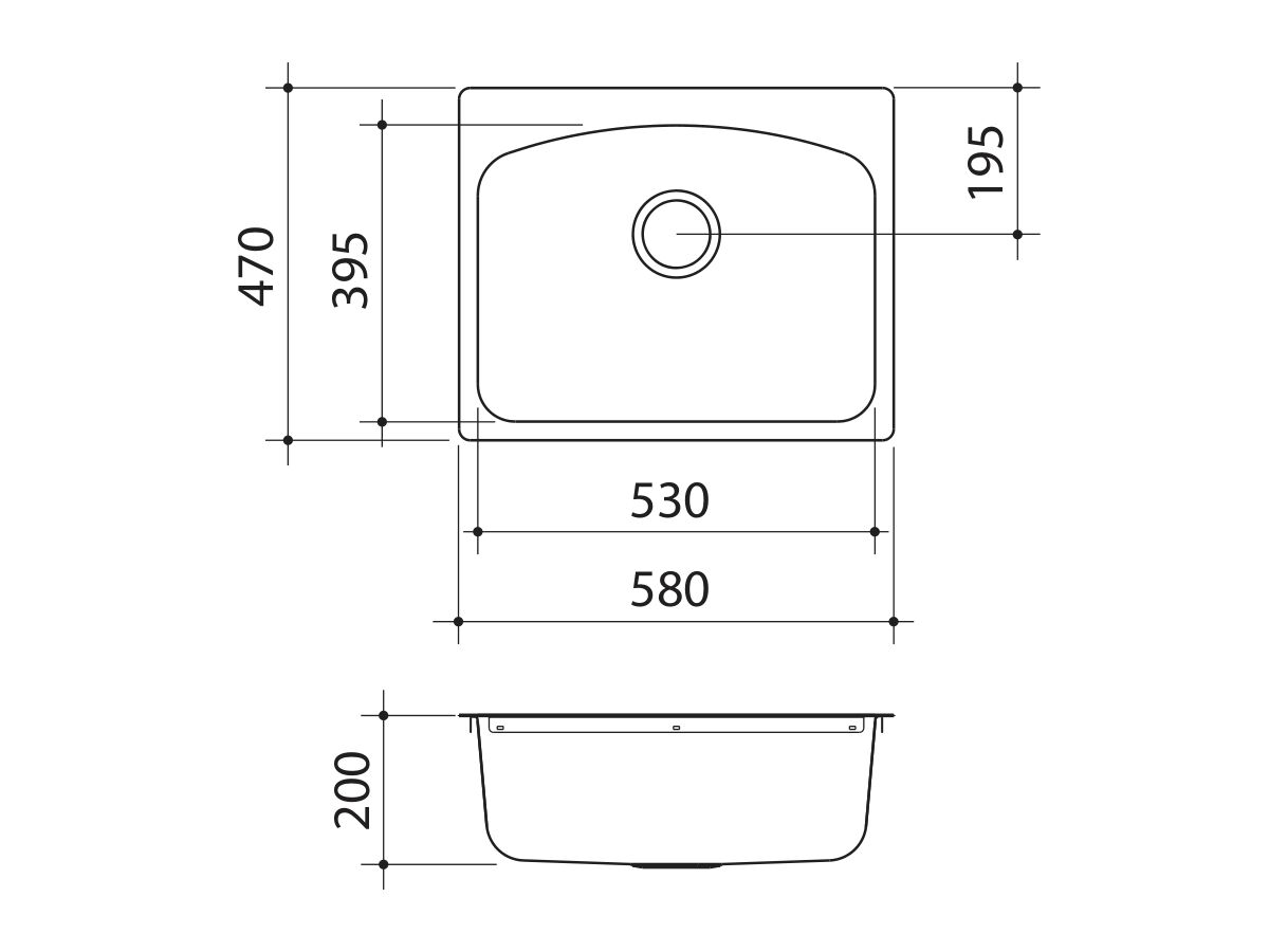 Reece Clark Edgeline MKII Flushline Laundry Trough 42 Litre 1 Taphole Right Hand Stainless Steel