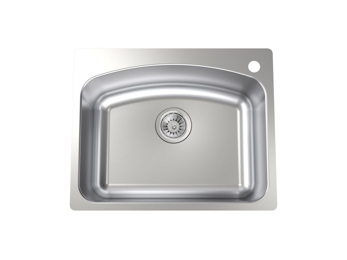 reece Clark Edgeline MKII Flushline Laundry Trough 42 Litre 1 Taphole Right Hand Stainless Steel