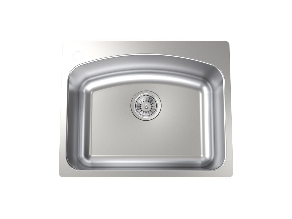 reece Clark Edgeline MKII Flushline Laundry Trough 42 Litre 1 Taphole Left Hand Stainless Steel