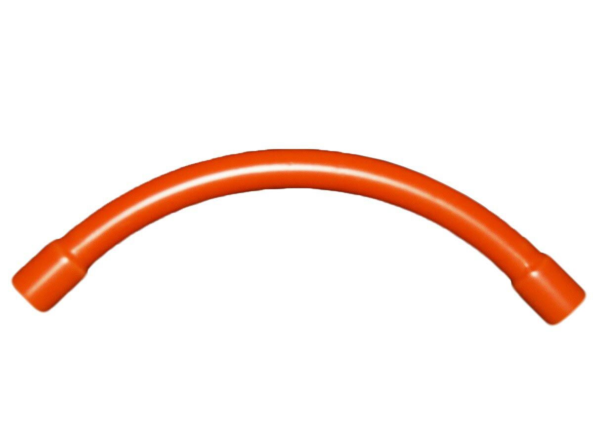 reece Conduit Bend 25mm x 90 Degree 150 Radius Heavy Duty Orange Solid