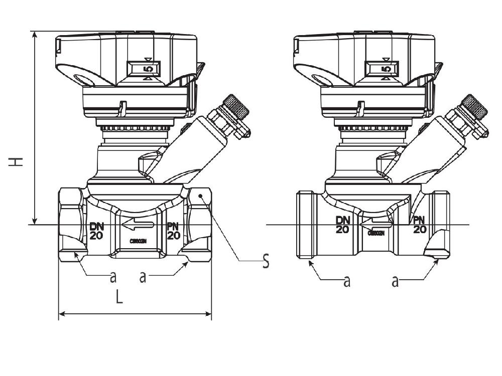 Reece Danfoss Leno Manaul Balancing Valve MSV-BD DN 15 LF 003Z4000