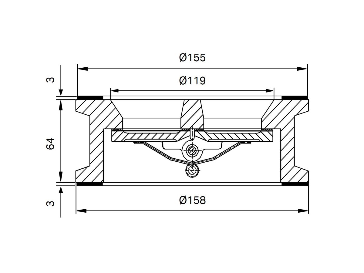 Reece DIMAX Cast Iron Double Door Wafer Check Valve 100mm