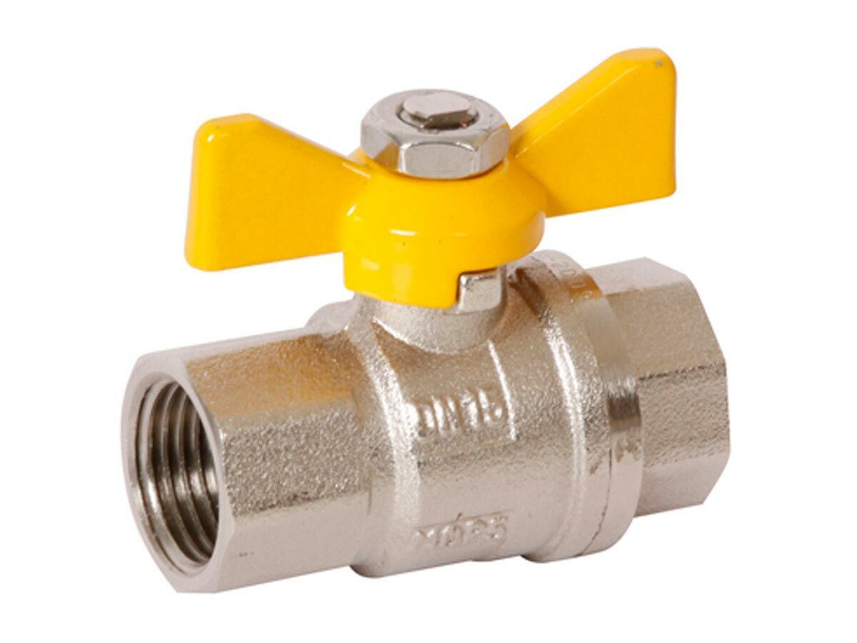 reece Dura Eagle Ball Valve Butterfly Handle Gas Female & Female 15mm