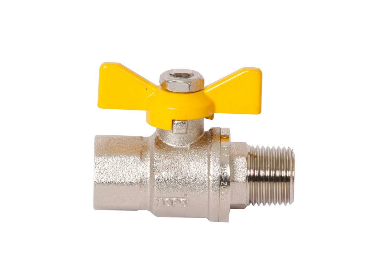 reece Dura Eagle Ball Valve Butterfly Handle Gas Male & Female 15mm