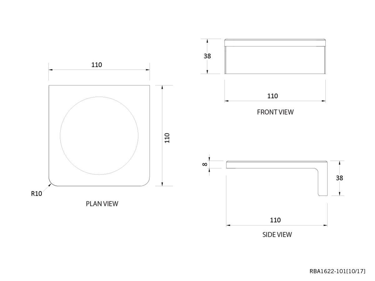 Reece Enda Soap Dish 110mm Polished Stainless Steel