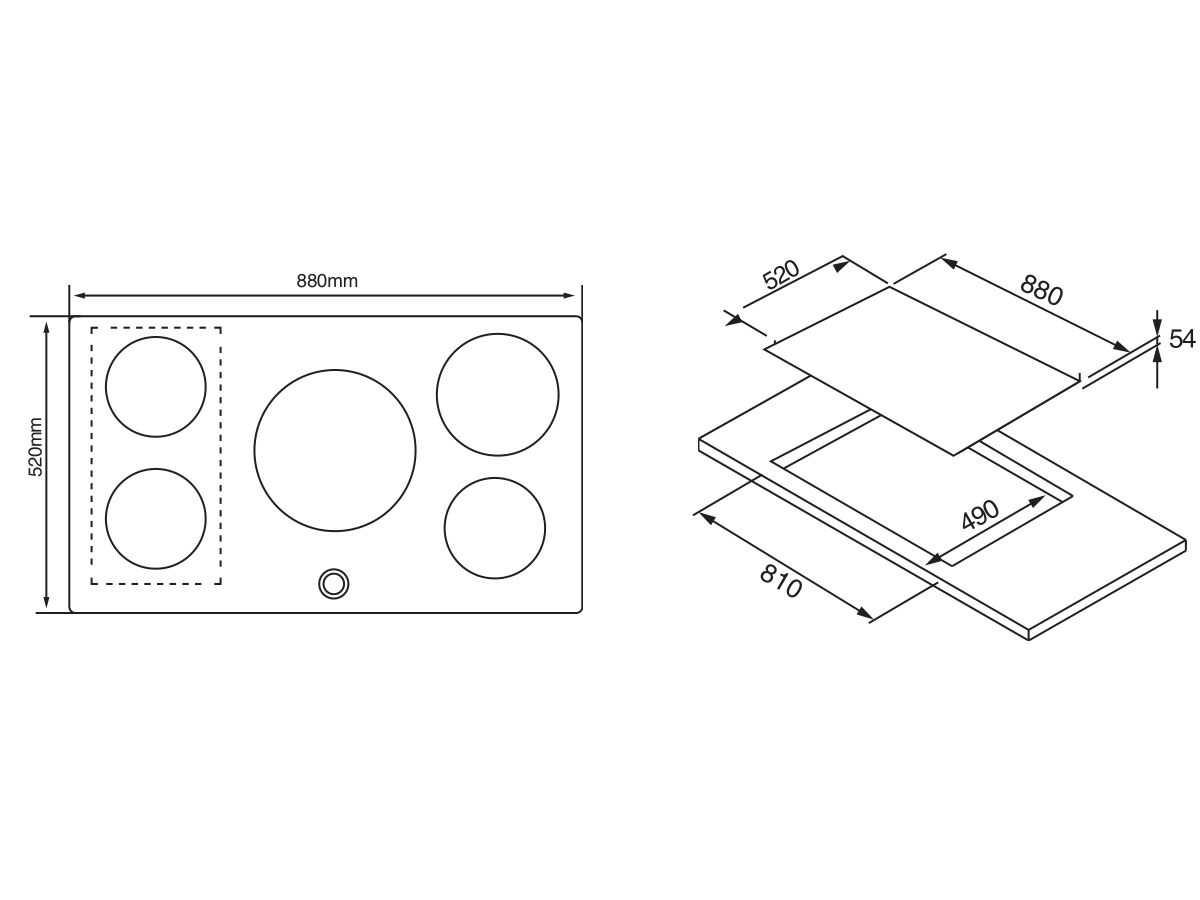 Reece Franke Urban FCI905B1 Induction Cooktop 5 Zone 90cm Black