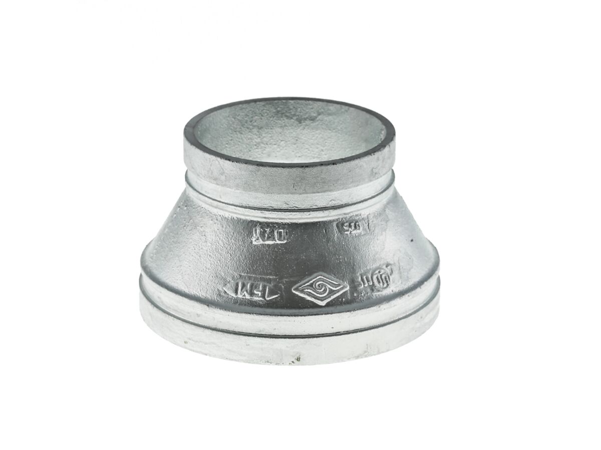 reece Galvanised Roll Groove Concentric Reducer 150mm x 100mm (165x114)
