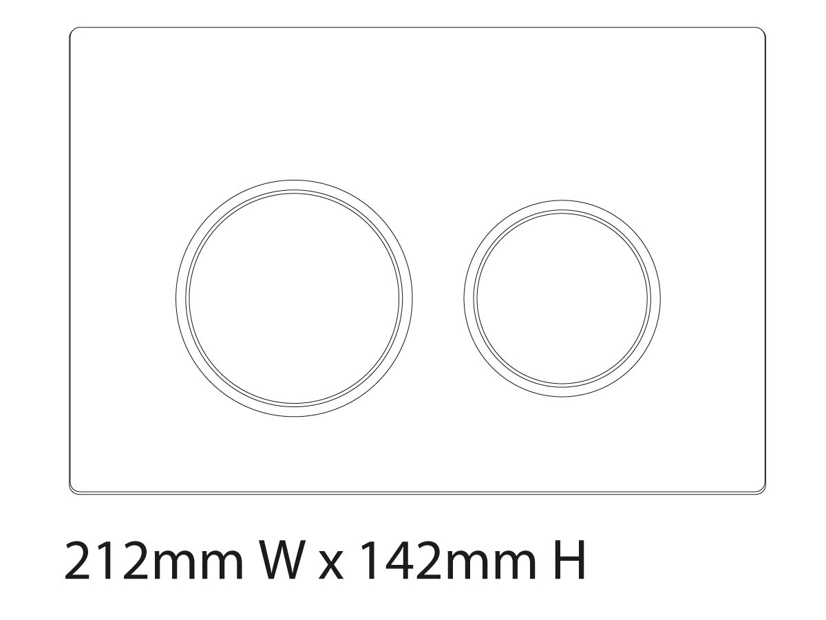 Reece Geberit Omega 20 Dual Flush Button White/Chrome/White