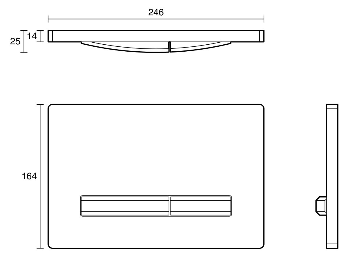 Reece Geberit Sigma50 Dual Flush Button White/Brass