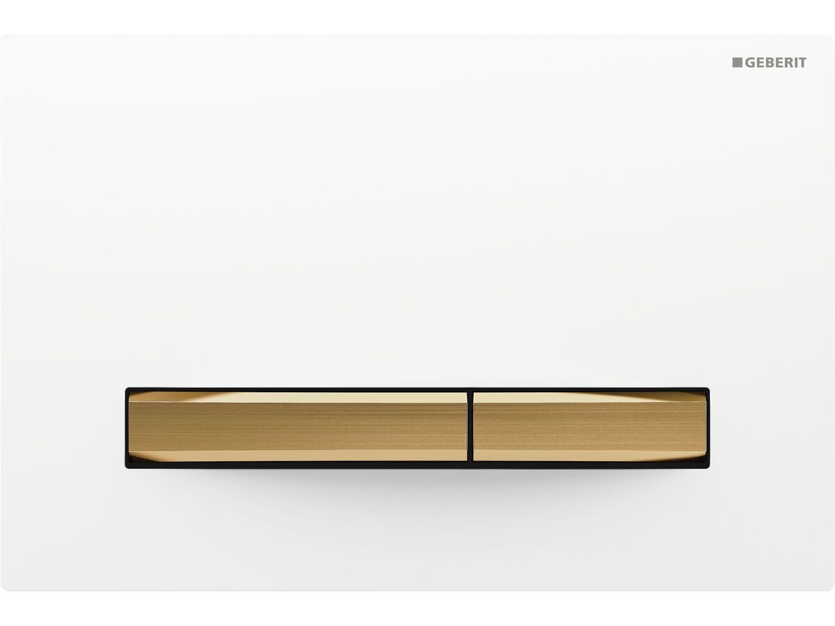 reece Geberit Sigma50 Dual Flush Button White/Brass