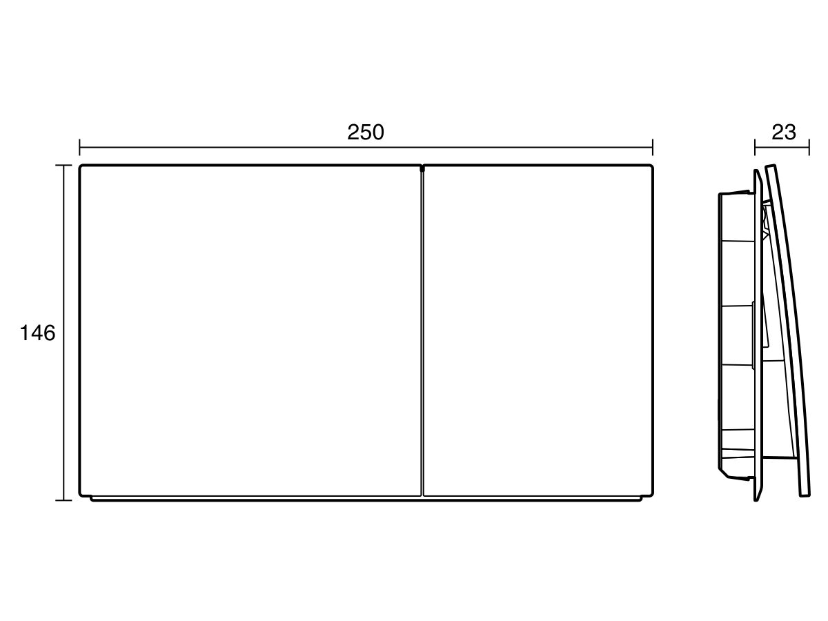 Reece Geberit Sigma70 Dual Flush Button Brushed Stainless Steel Easy Clean Coating