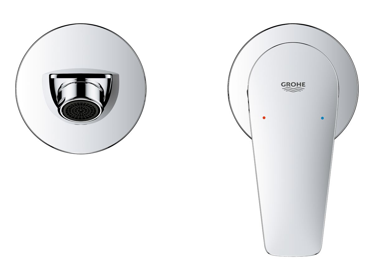 Reece GROHE Bauedge New Wall Basin Mixer Kit Chrome (6 Star)