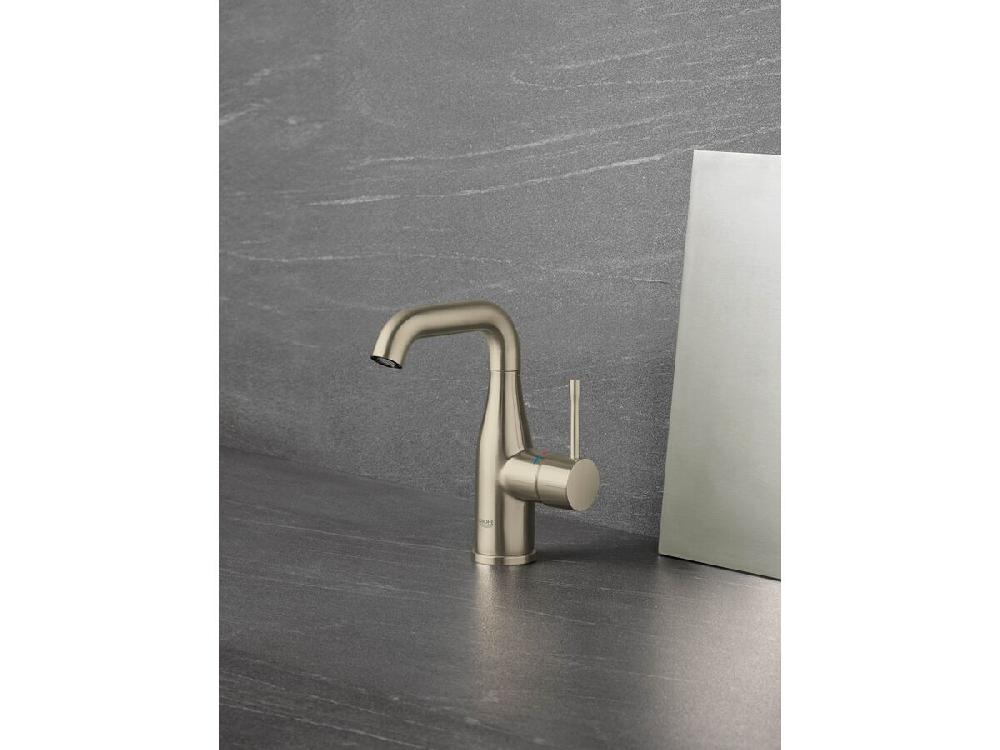 Reece GROHE Essence New Gooseneck Basin Mixer Tap Brushed Nickel (5 Star)