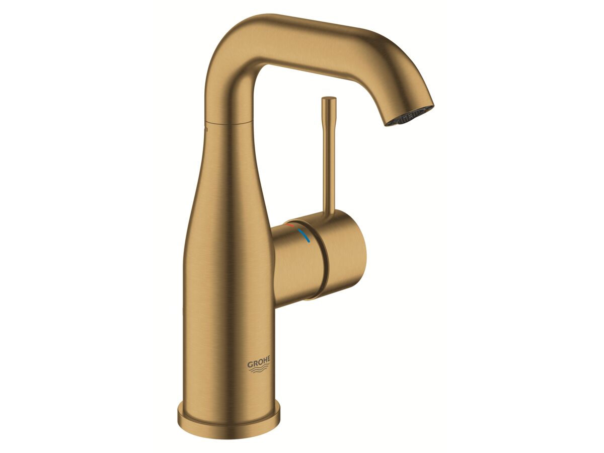 reece GROHE Essence New Gooseneck Basin Mixer Tap Brushed Cool Sunrise (5 Star)