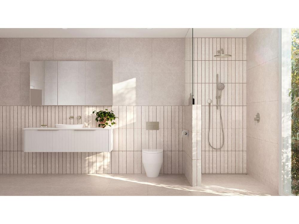Reece GROHE Essence New Wall Basin Mixer Tap 180mm Front Of Wall Trim Set Only Brushed Nickel (5 Star) Lead Free