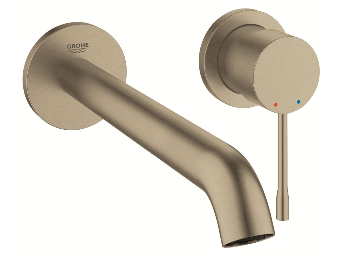 reece GROHE Essence New Wall Bath Mixer Tap 230mm Front of Wall Trim Set Only Brushed Nickel