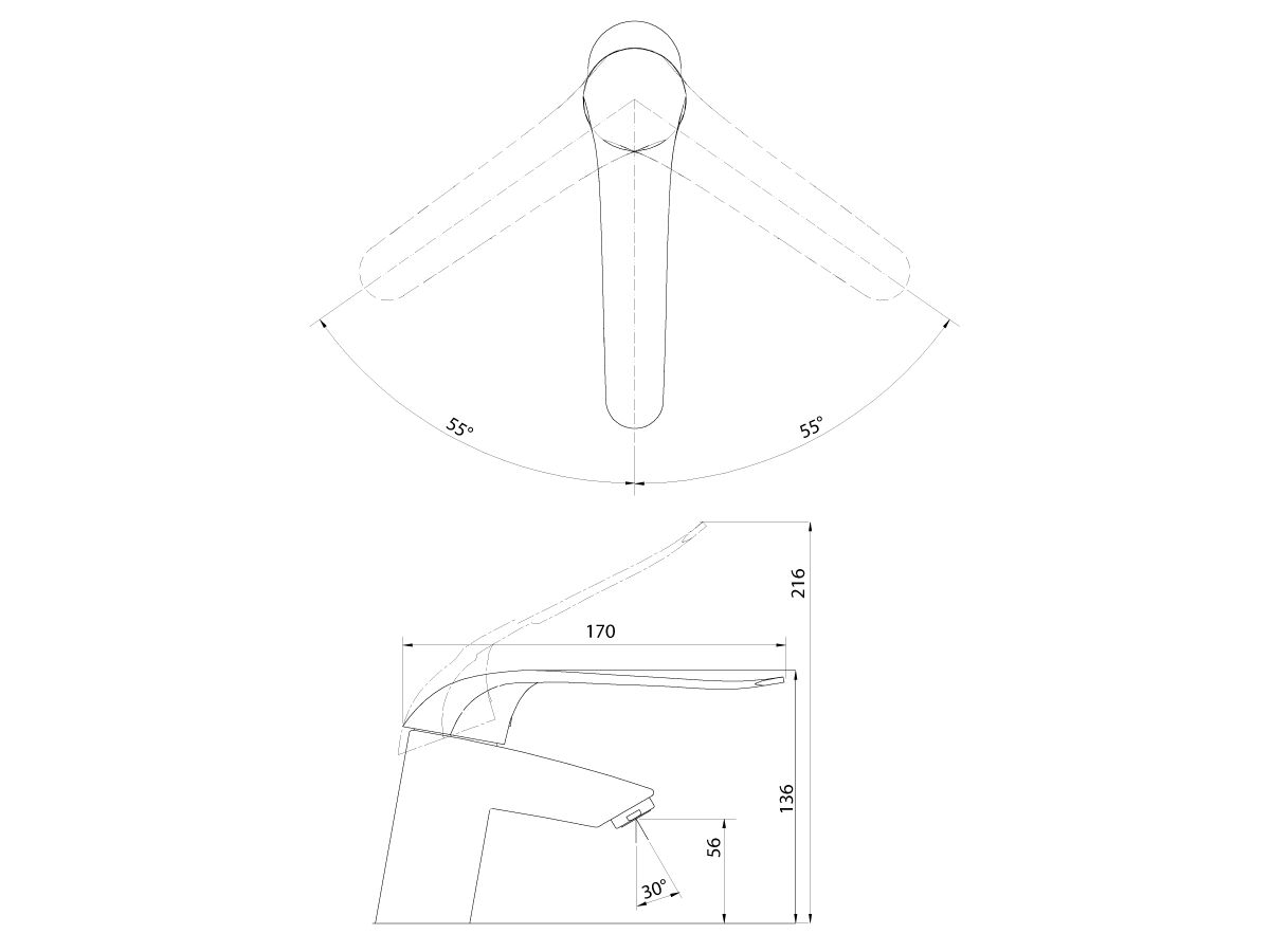 Reece GROHE Eurosmart New Basin Mixer Tap 170mm Lever Chrome (5 Star)