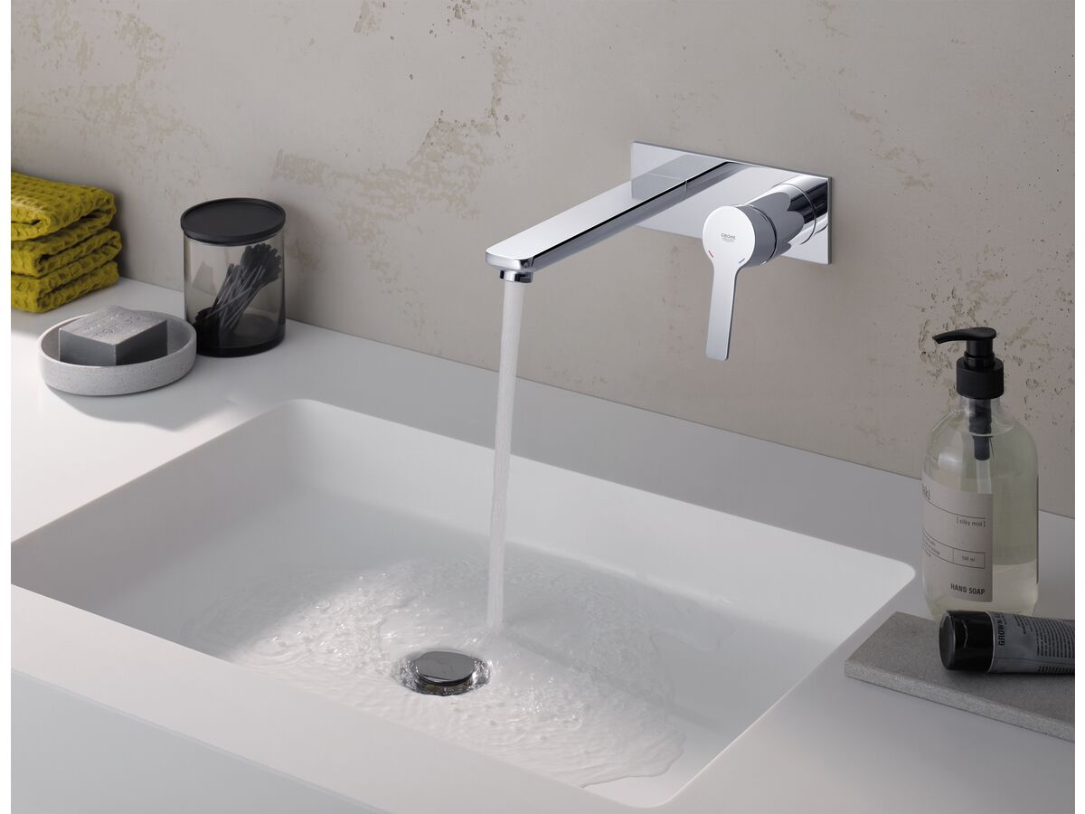 Reece GROHE Lineare New Wall Basin Mixer Set 207mm Chrome (5 Star)