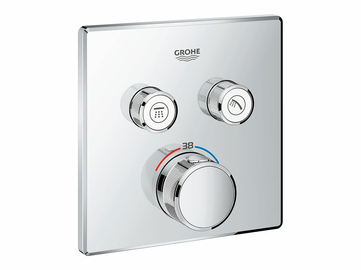 reece GROHE SmartControl Concealed Thermostatic 2 Button Square Chrome