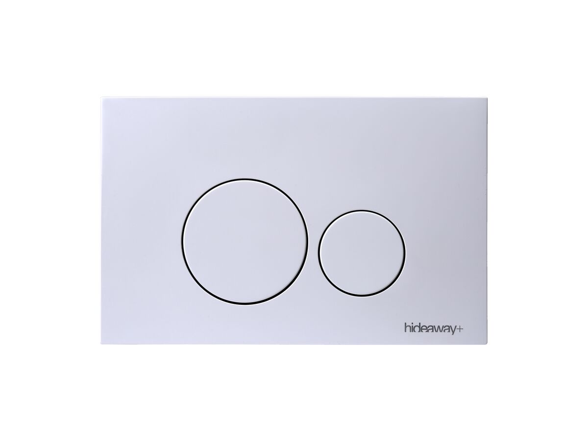 reece Hideaway+ Round Button/Plate Inwall ABS Gloss White