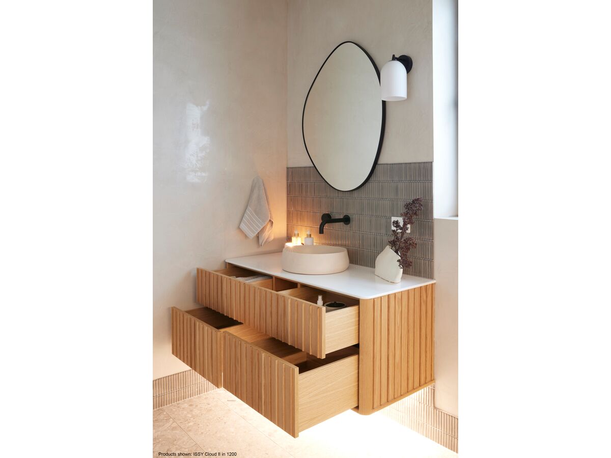 Reece ISSY Custom Cloud II 601-800mm X 400-550mm X 510mm Wall Hung Vanity Unit 2 Touch Latch Drawers (No Basin)