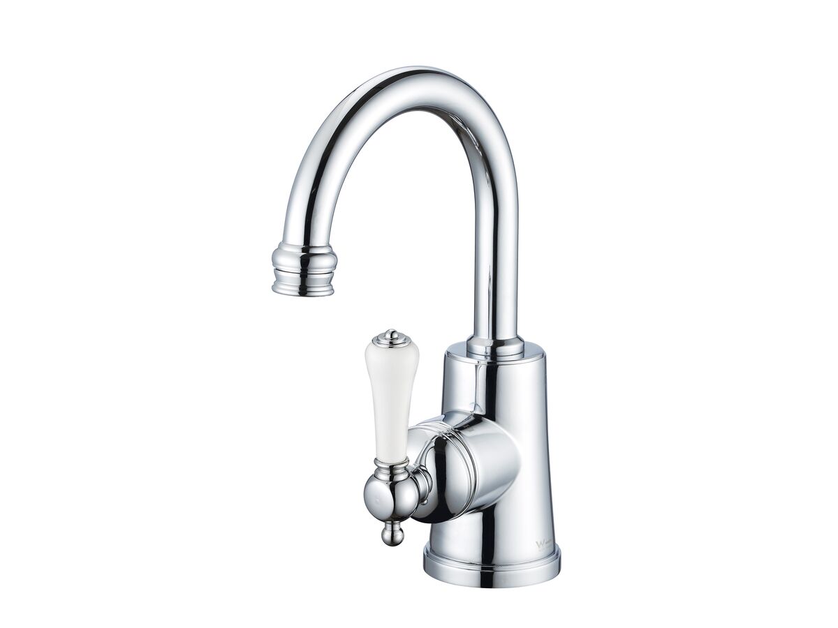reece Kado Era Basin Mixer Porcelain Handle Chrome (5 Star)