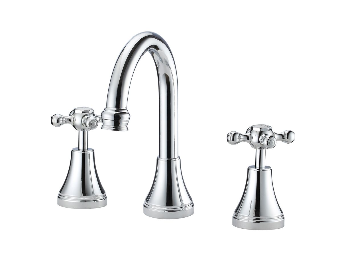 reece Kado Era Basin Set Fixed Cross Handles Chrome (5 Star)