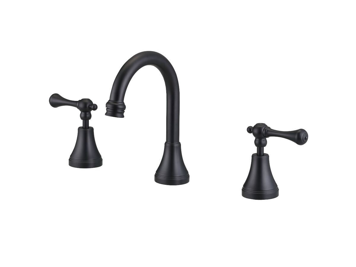 reece Kado Era Basin Set Fixed Lever Handle Matte Black (5 Star)